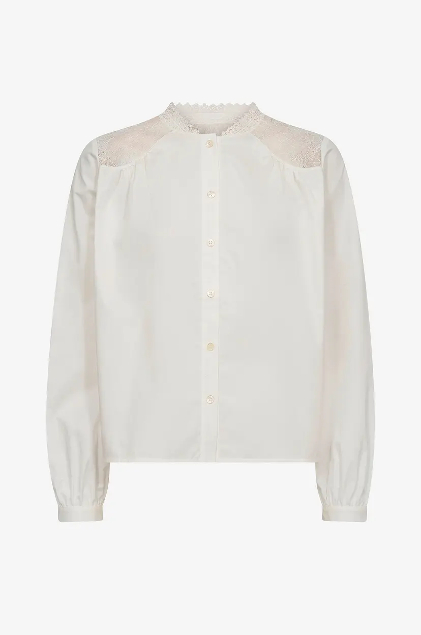 Mos Mosh Skjorte mmInda Cotton Lace - Hvit