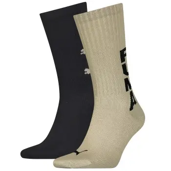 Puma Puma Strømper 2P Graphic Logo Crew Socks Sand Str 39/42 Herre