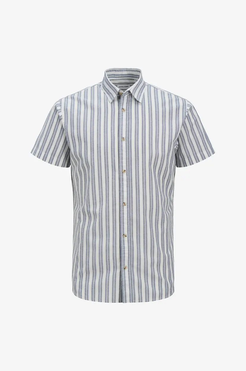 Jack & Jones Skjorte jjJoshua Oxford Stripe Shirt S/S - Blå