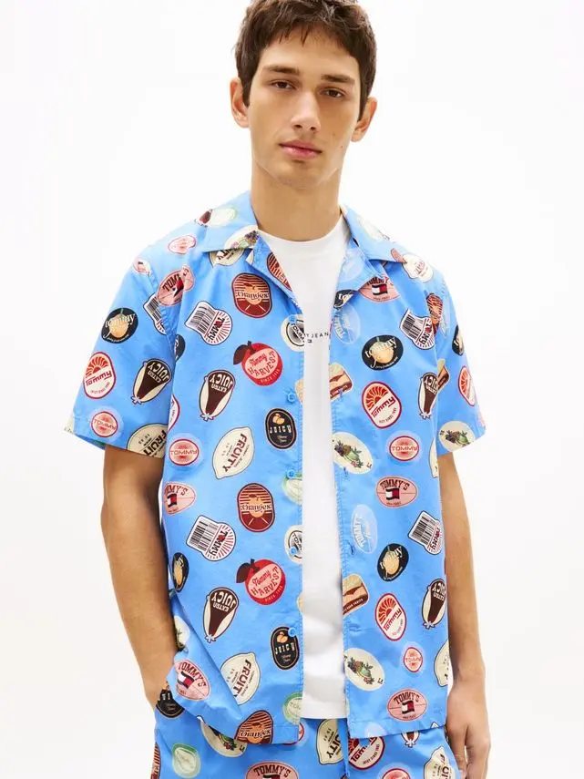 Tommy Jeans TJM REG AOP CAMP SHIRT EXT