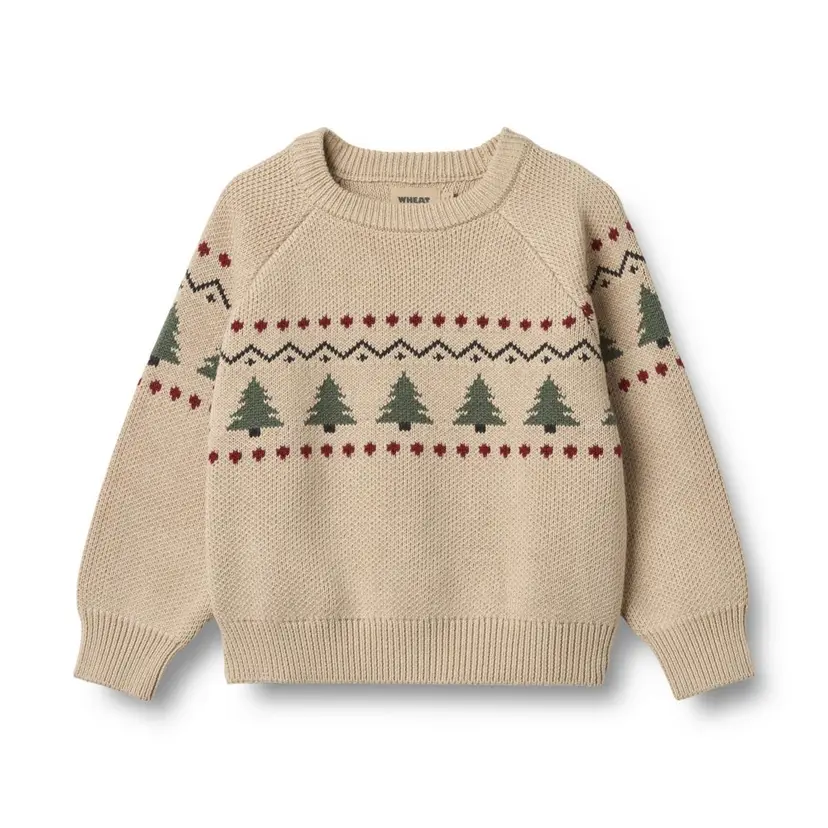 Wheat Wheat, Jacquard Pullover Balou, warm sand