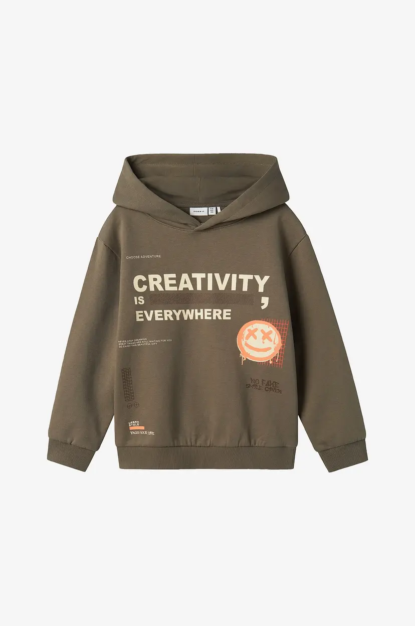 NAME IT Hettegenser nkmOposte LS Nreg Sweat - Grønn