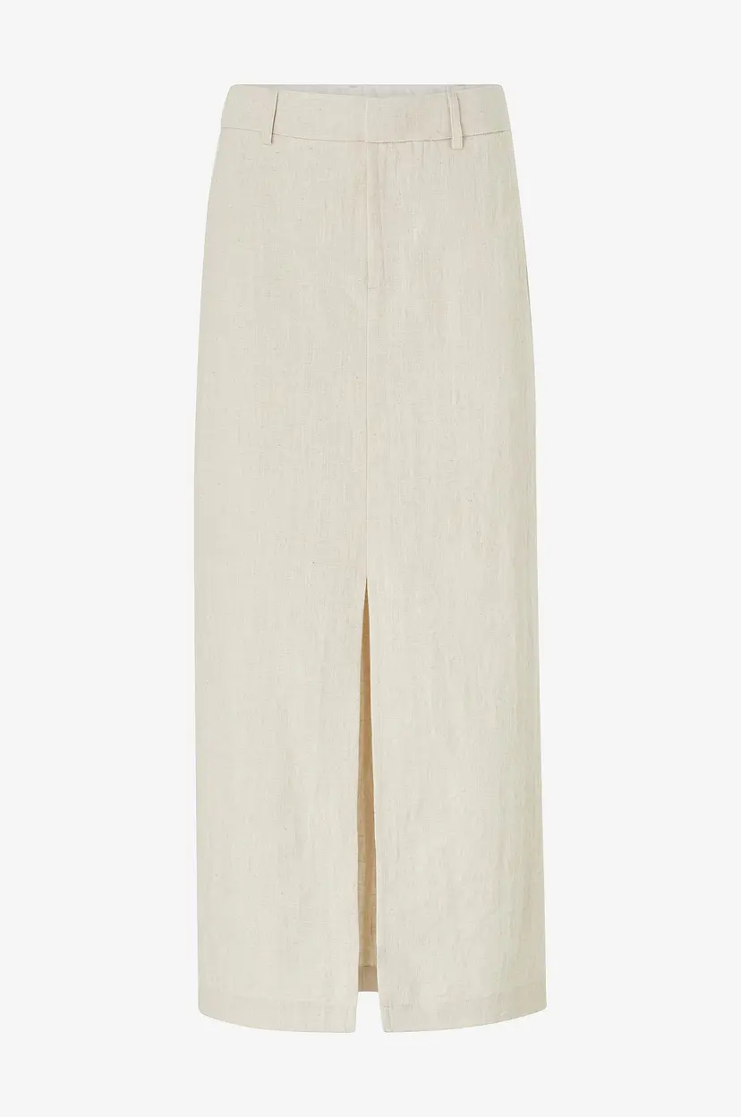 Kaffe Maxi skjørt kaDaniella HW Long Skirt - Natur