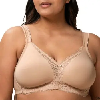 Triumph Triumph BH Modern Lace Cotton Soft Bra Beige D 85 Dame