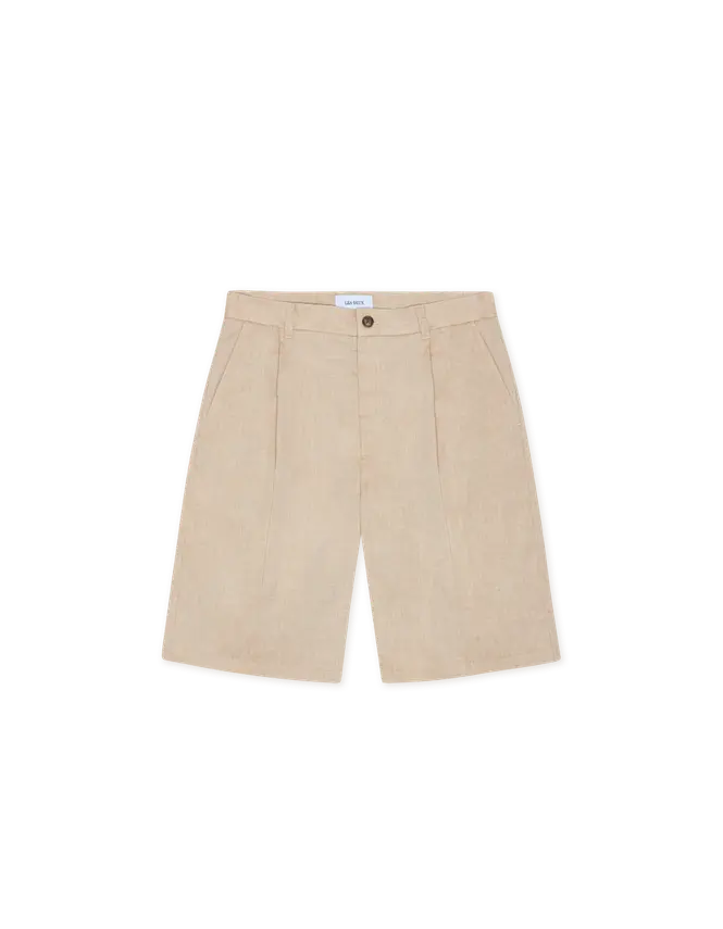 Les Deux Reece Pleated Slub Shorts
