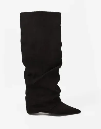 Nelly Nelly - Svart - Folded Shaft Boot