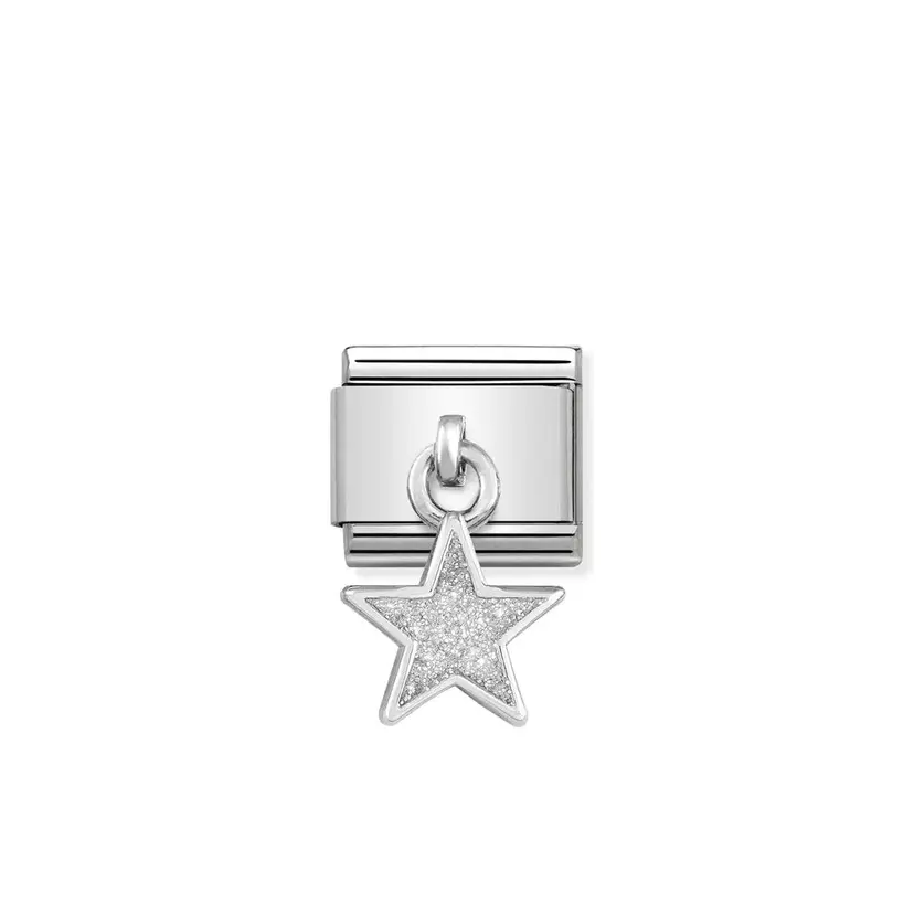 Nomination Charm Glitter Star Silver