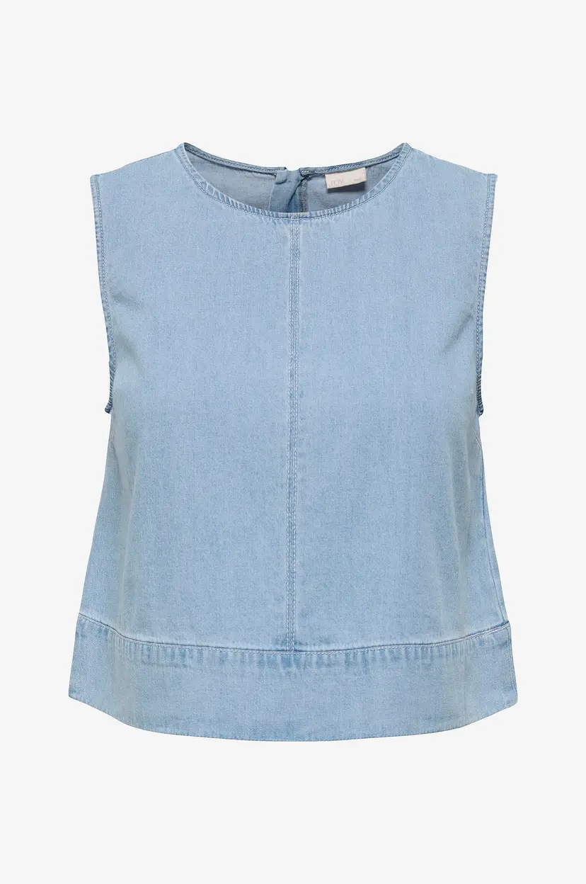 JDY Topp jdySabrina Roundneck Top Dnm - Blå