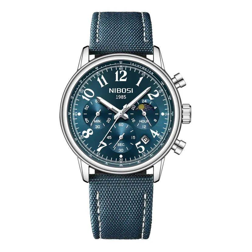 Nibosi Nibosi Aviator Chronograph Blue