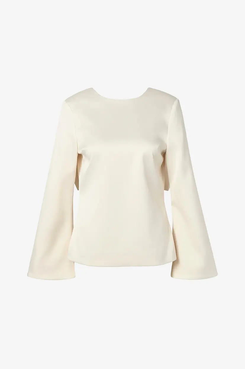 By Malina Bluse Elna Bow Detailed - Hvit