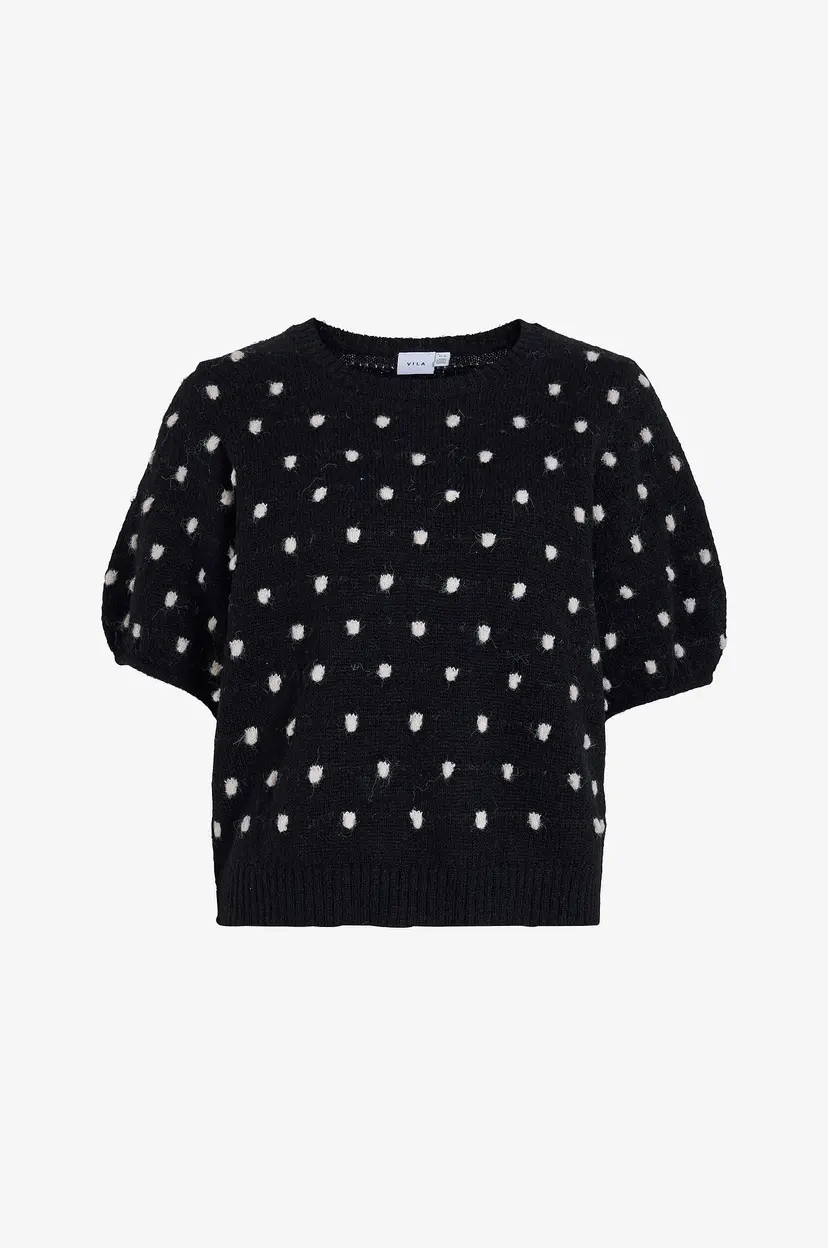 Vila Topp viDottie 2/4 Sleeve Knit - Svart