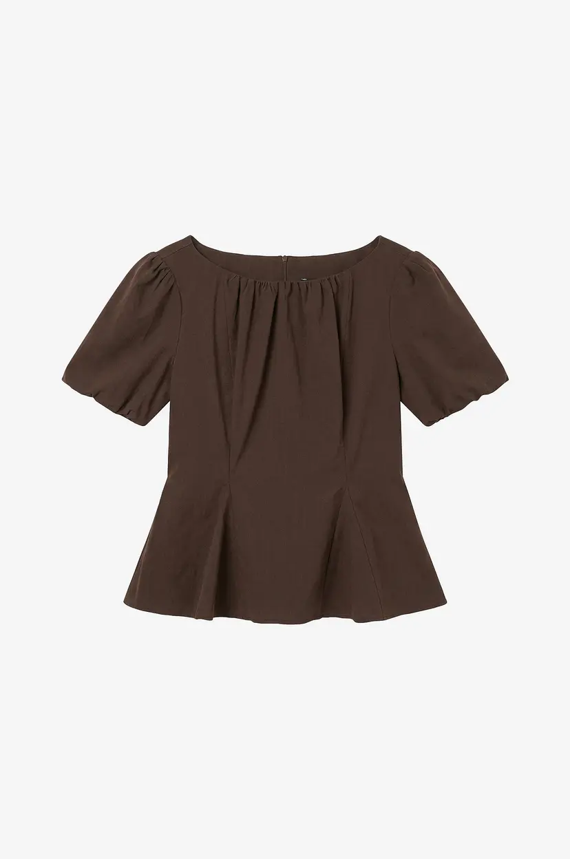 Vero Moda Bluse Vmnadi Ss Top Jrs Exp - Brun