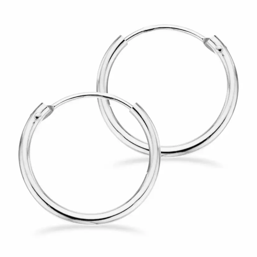 Scrouples Scrouples - Klassiske sølv creoler, 1,5 x 15mm - 190022