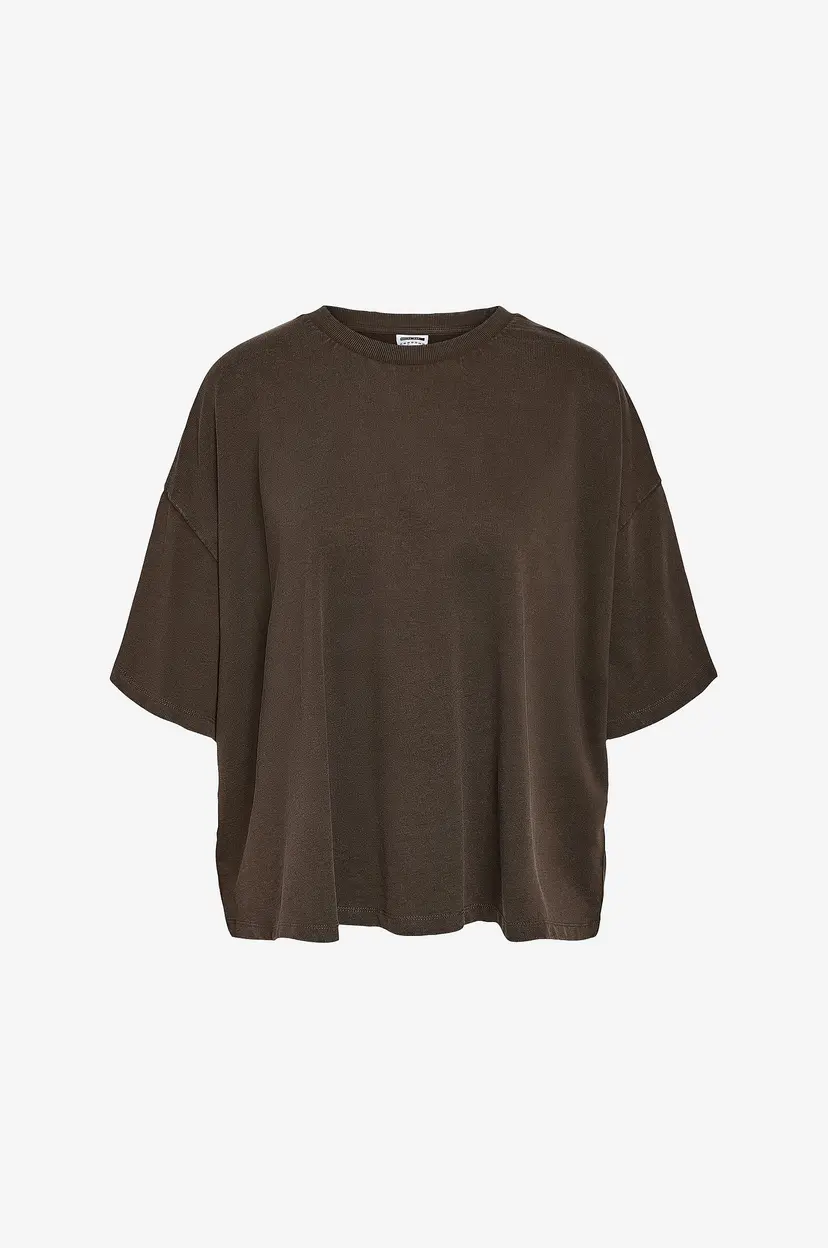 Noisy May Curve T-skjorte nmAlani Boxy Cropped Top Jrs Cur - Natur