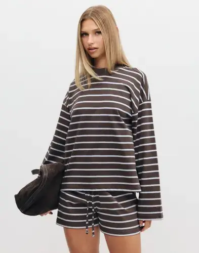 Nelly Nelly - Rutete/Stripete - Lounge Stripe LS Top