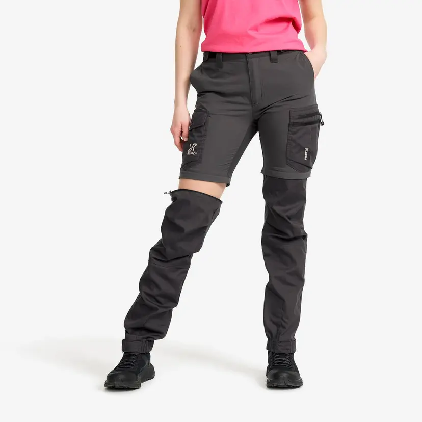 RevolutionRace Rambler Lightweight Zip-off Pants Dame Anthracite