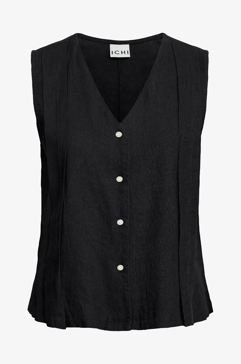 Ichi Linbluse ihLinno To4 - Svart