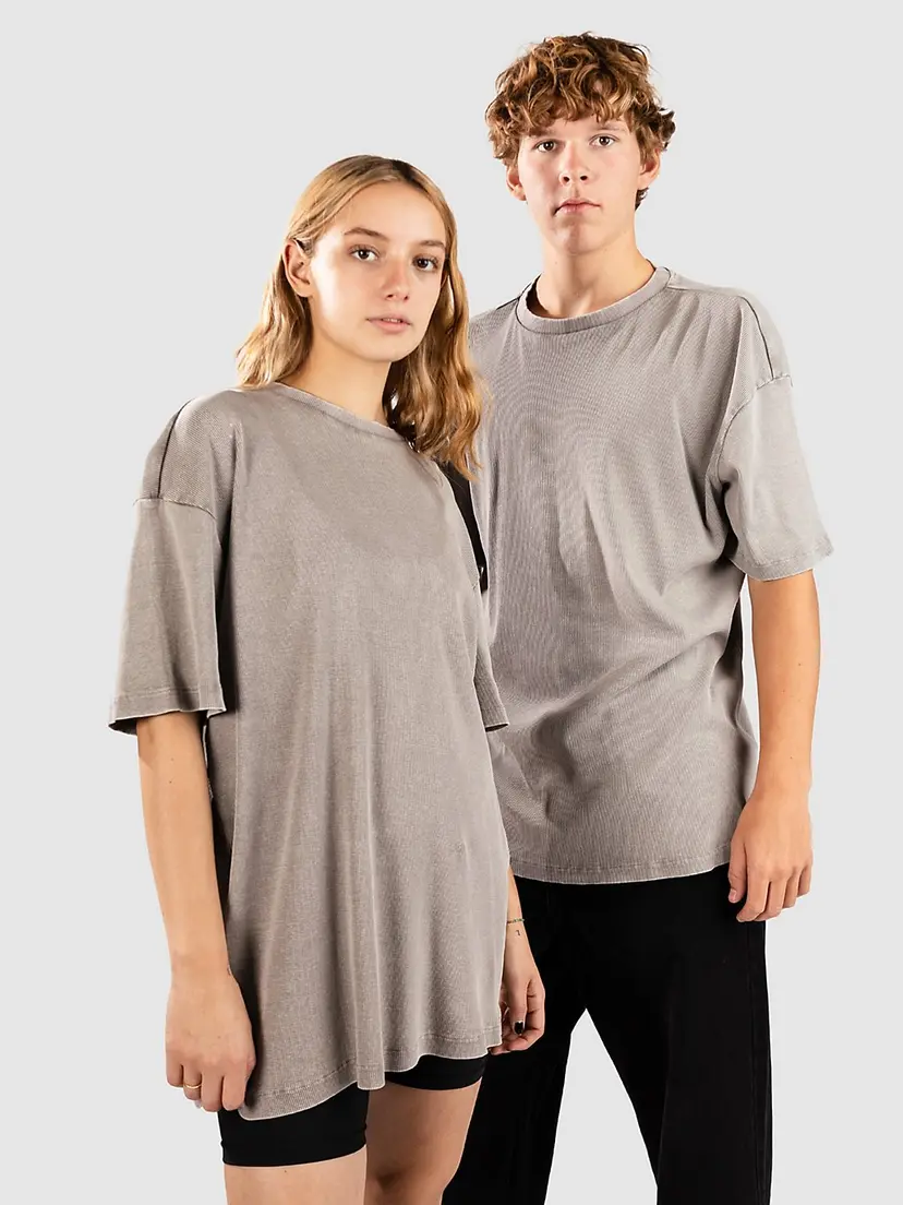 Urban Classics Urban Classics Washed Rib T-skjorte grå