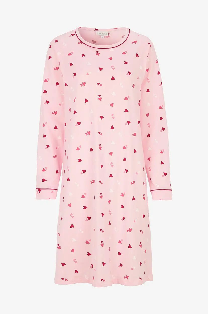 Damella Nattkjole Nightdress long sleeve - Rosa