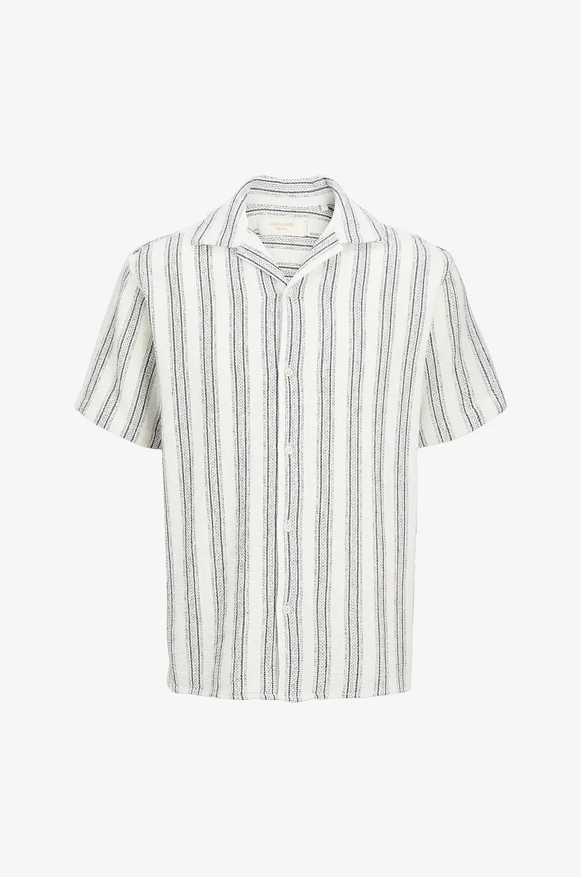 Jack & Jones Junior Skjorte jorCoba Stripe Resort Shirt SS Jnr - Hvit