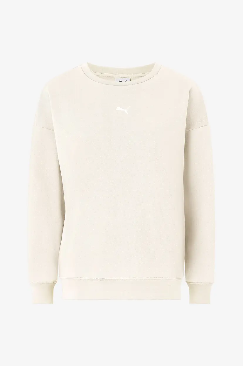 Puma Collegegenser Ess Oversized Crew FL - Hvit