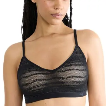 Sloggi Sloggi BH FREE Evolve Lace Push-Up Bra Svart Sloggi 01 Dame