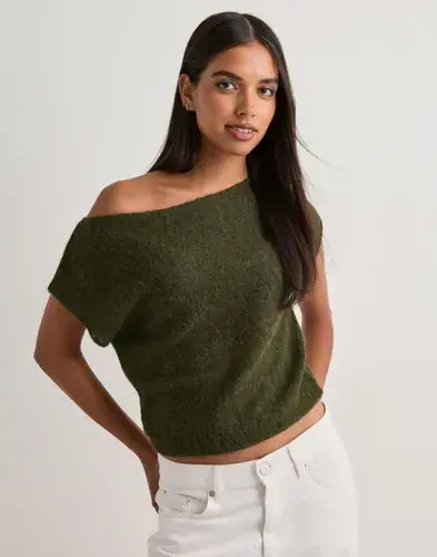 Nelly Nelly - Grønn - Slouchy Knit Top