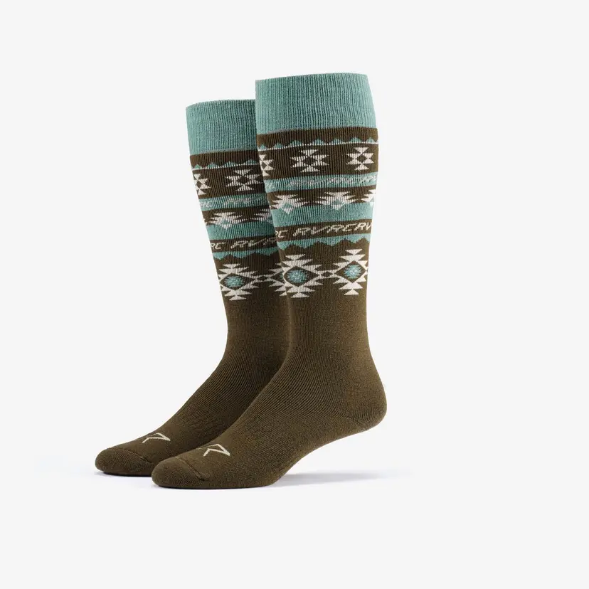 RevolutionRace Alpine Terry Socks Unisex Kambaba Green/Peyote