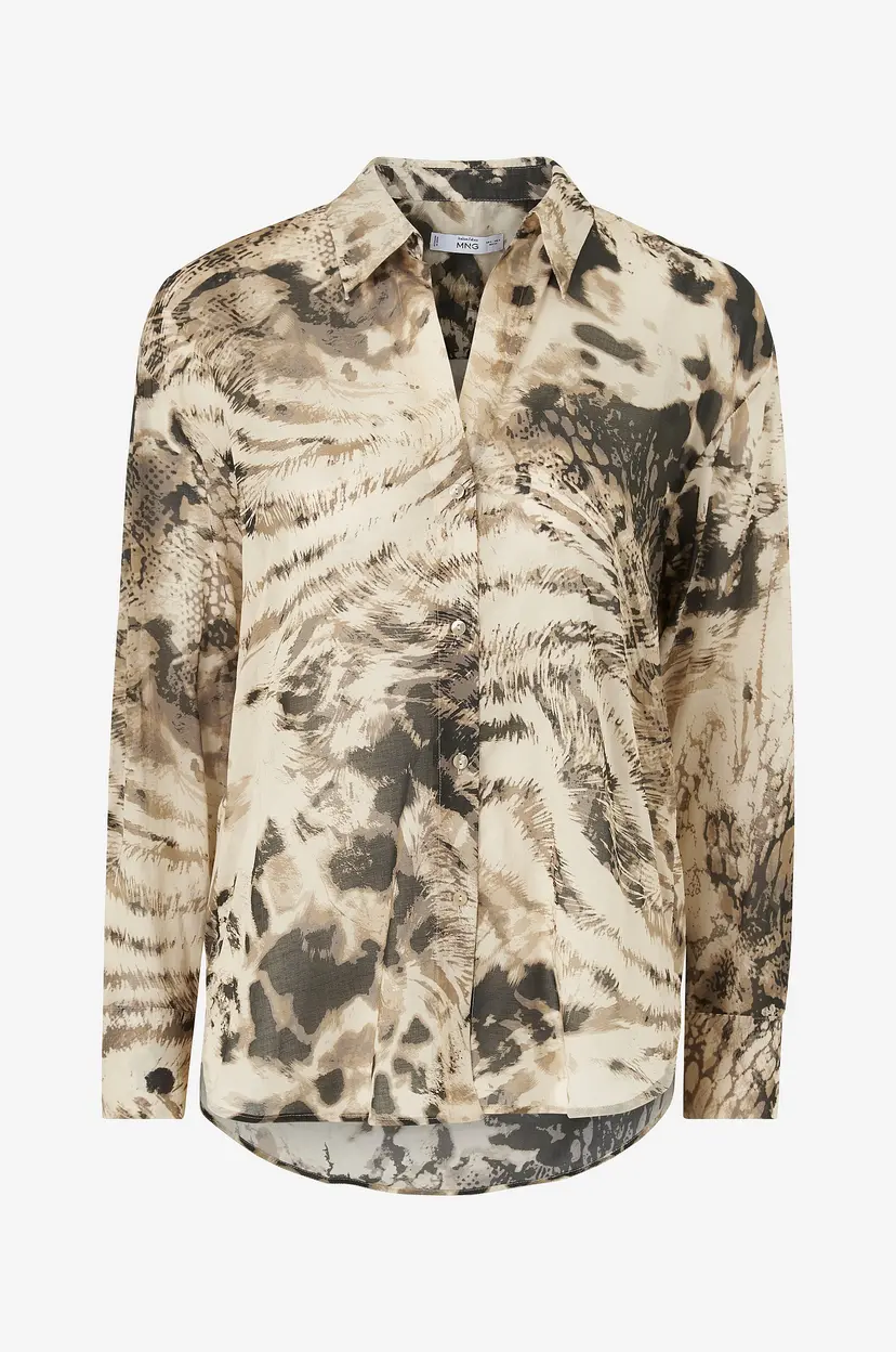 Mango Skjorte Shirt Misha - Beige