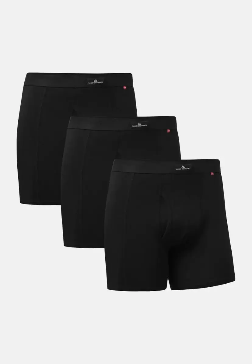 DANISH ENDURANCE CLASSIC BOXERSHORTS MED GYLP fra DANISH ENDURANCE, Sort Størrelse M