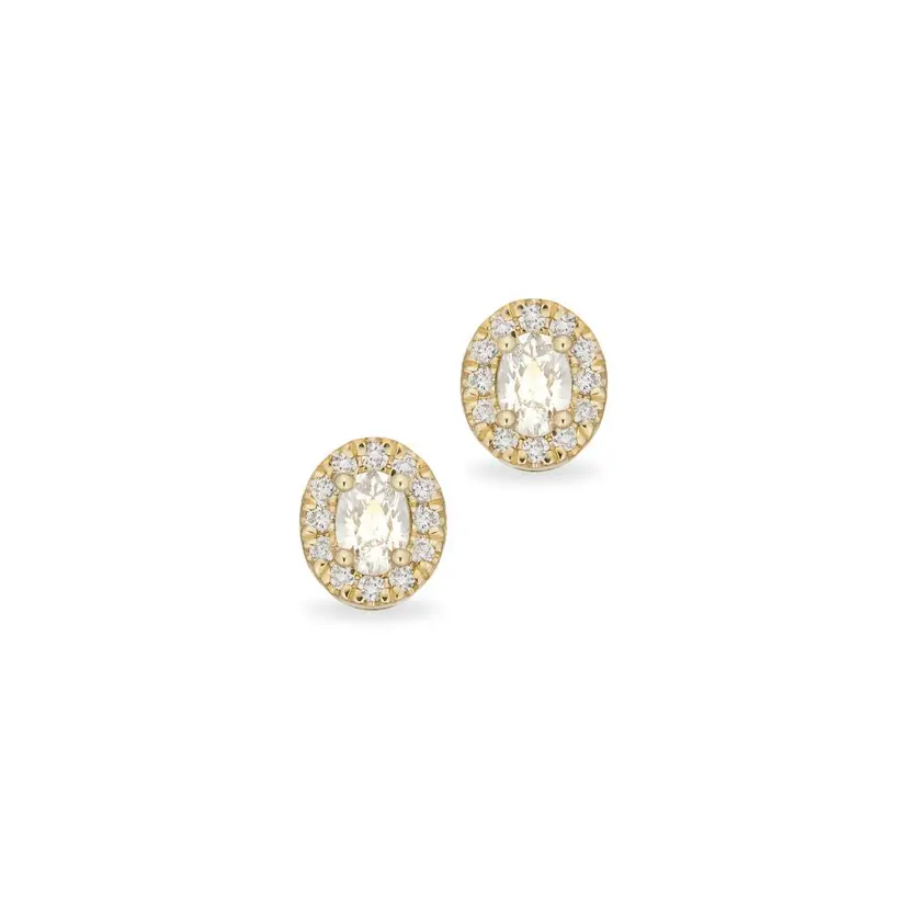 Scrouples Scrouples - 14kt rosette øreringe med diamanter - 121945