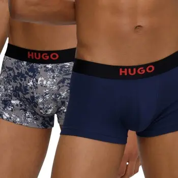 Hugo HUGO 2P Brother Trunk Blå/Hvit bomull X-Large Herre