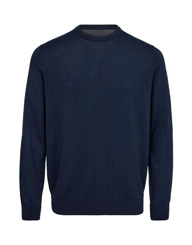 Black Blue Reg fit on-neck merino
