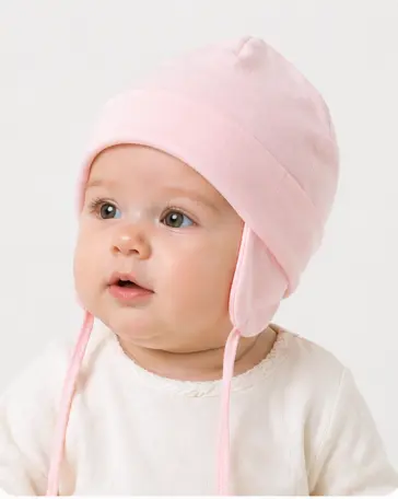 Joha Lue i bomull med øreflapper Rosa
