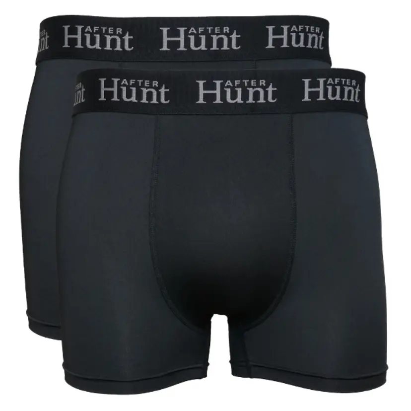 After Hunt After Hunt Mens Boxer Underwear Short 2-pack Black
