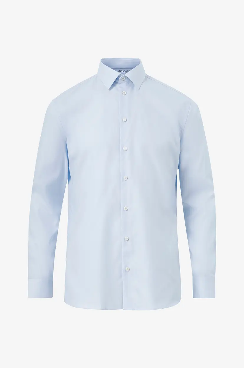 Selected Men Skjorte slhRegethan Shirt LS Classic - Blå