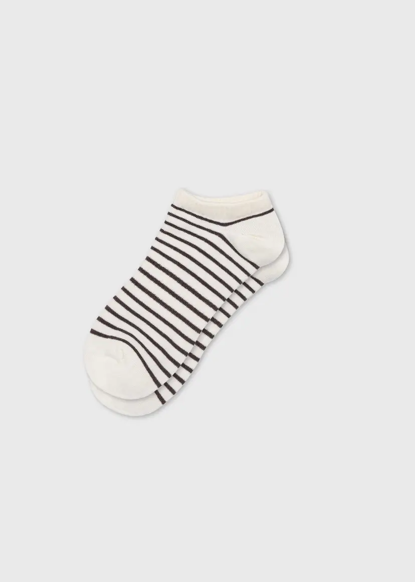 Klitmøller Collective ApS Short sock - Cream/taupe