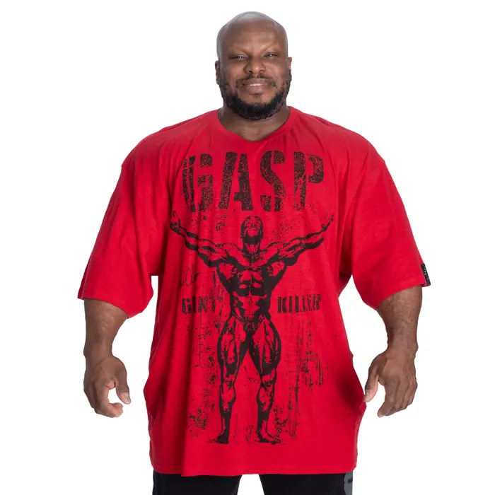 GASP GK Slub Iron Tee, Washed Chili Red