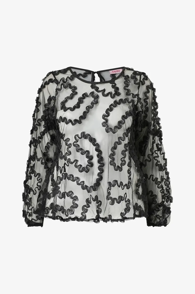 Anyday Bluse Any-ursula 302 - Svart
