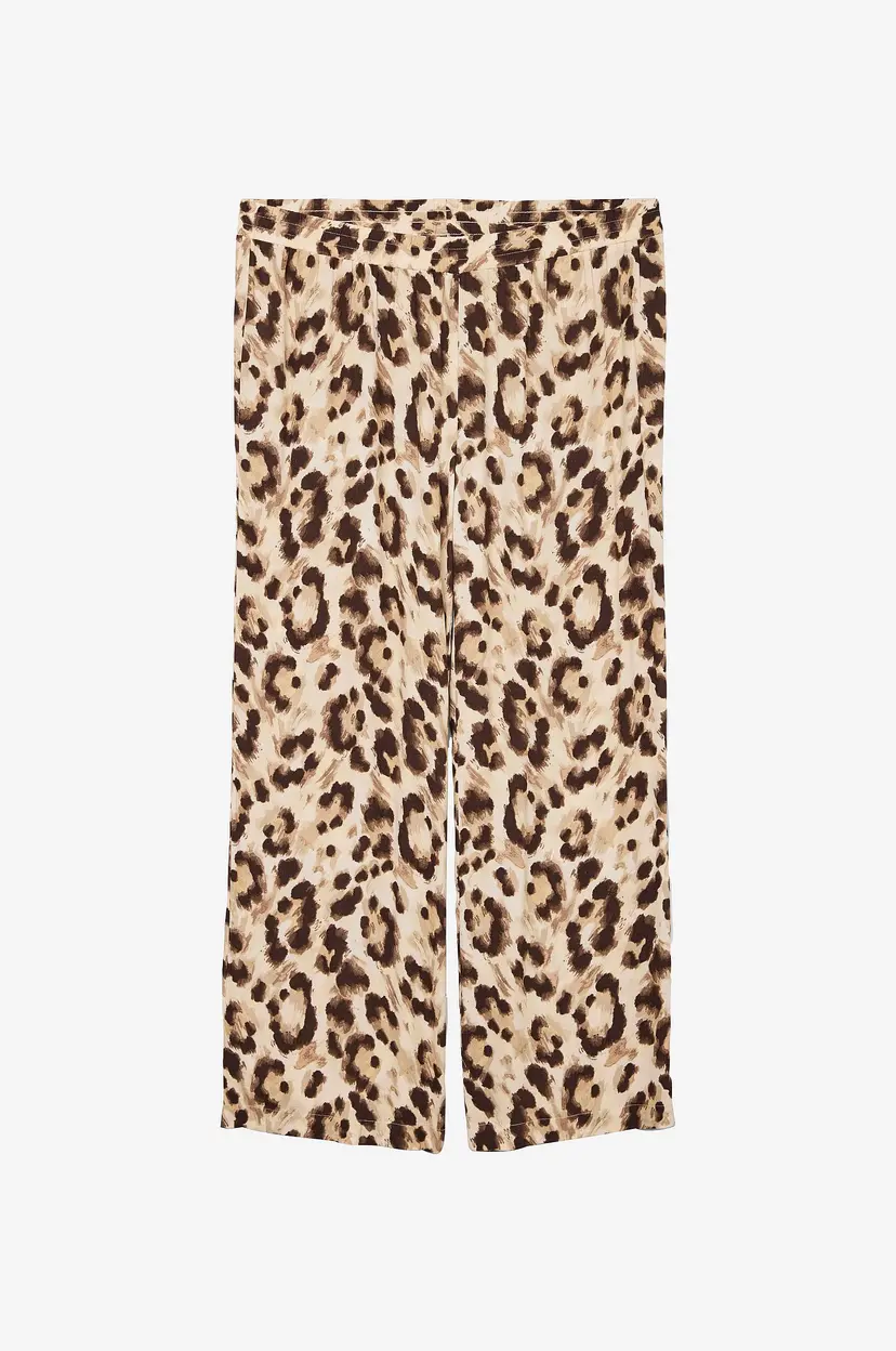 Vero Moda Curve Bukser vmcAnna HW Wide Pull Up Pant Wvn - Brun