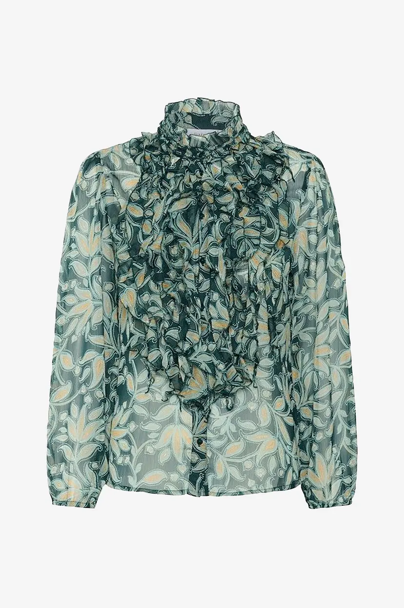 Saint Tropez Bluse LiljaSZ Crinkle LS Shirt - Grønn