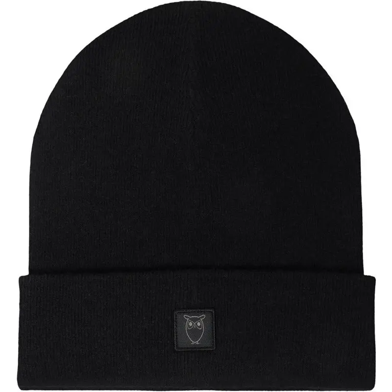 KnowledgeCotton Apparel KnowledgeCotton Apparel Wool Beanie RWSanie Black Jet