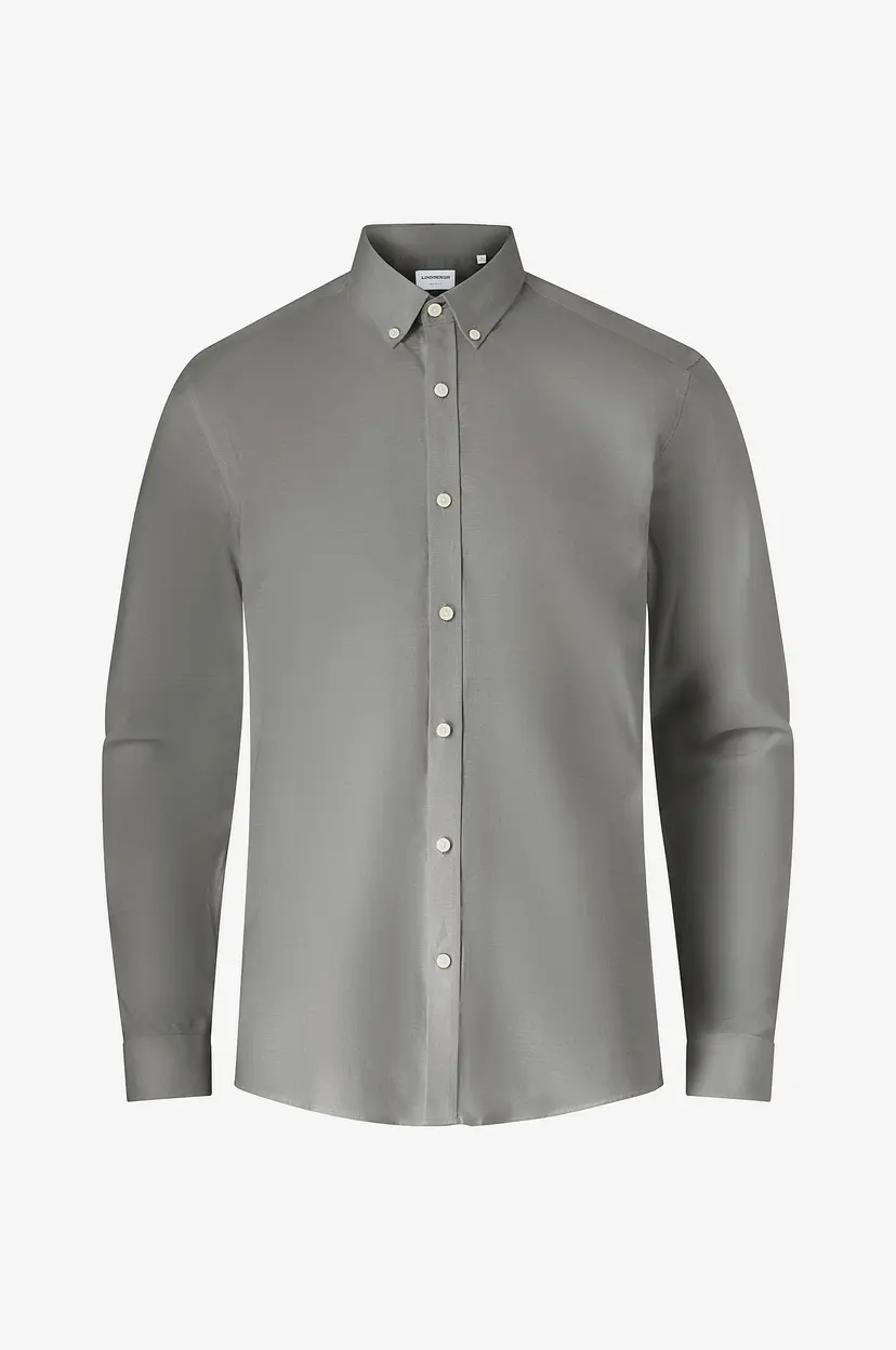 Lindbergh Skjorte Oxford Superflex Shirt L/S - Grå