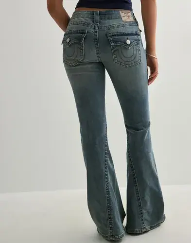 True Religion True Religion - Blå - Joey Low Rise Flare