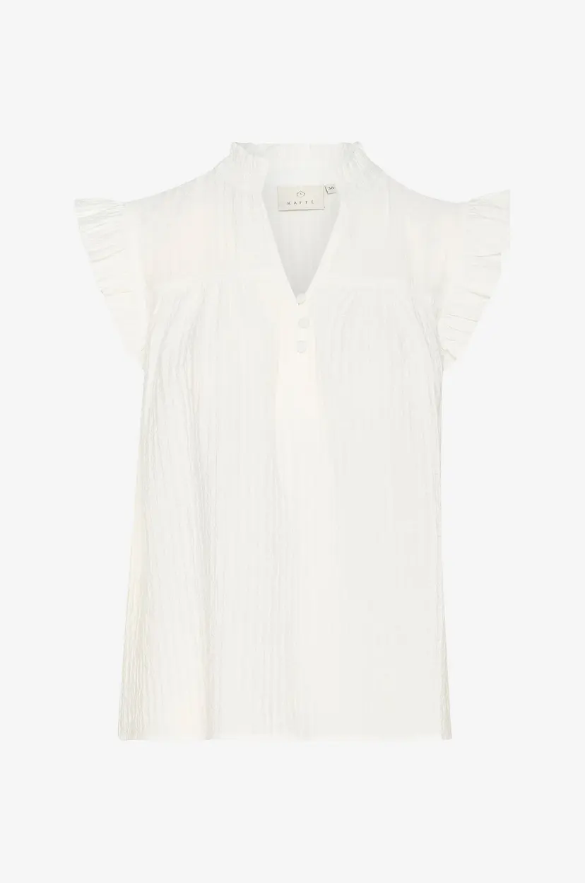 Kaffe Bluse kaLiany Via Blouse - Hvit