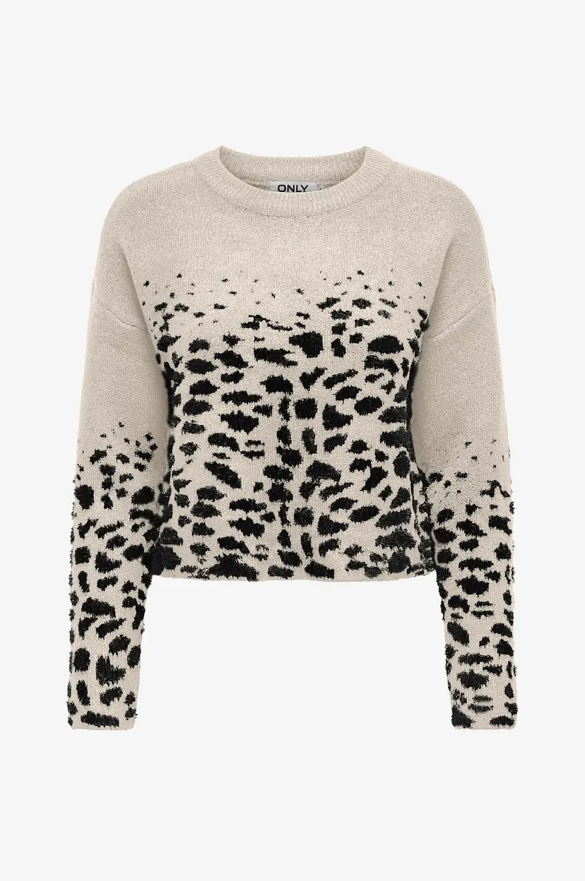 Only Carmakoma Genser carAnni LS O-neck JQ Knt - Beige