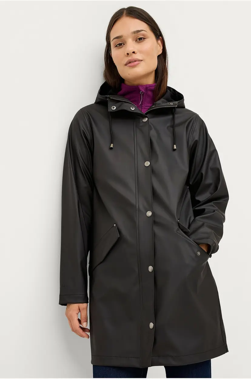 Áhkká Regnjakke PU Parka W - Svart
