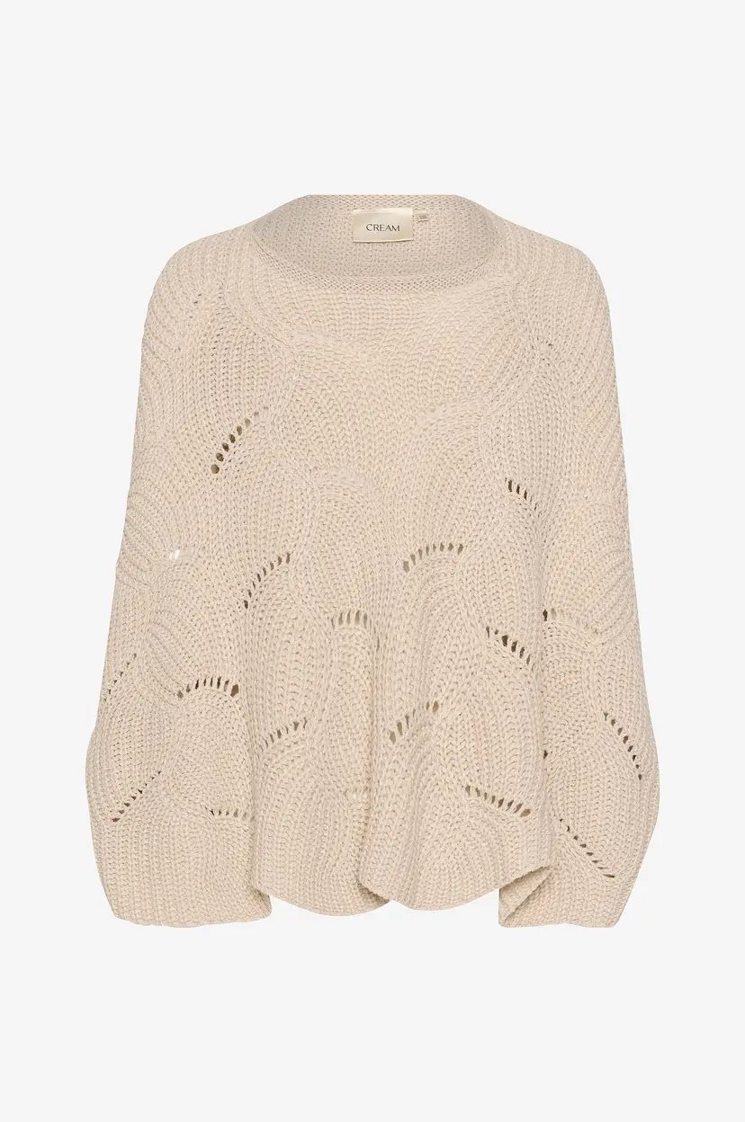 Cream Poncho crMistletoe Knit - Beige
