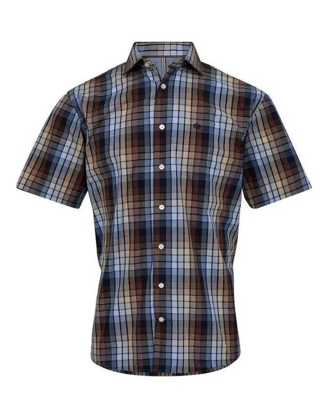 Black Blue s/s shirt regular fit