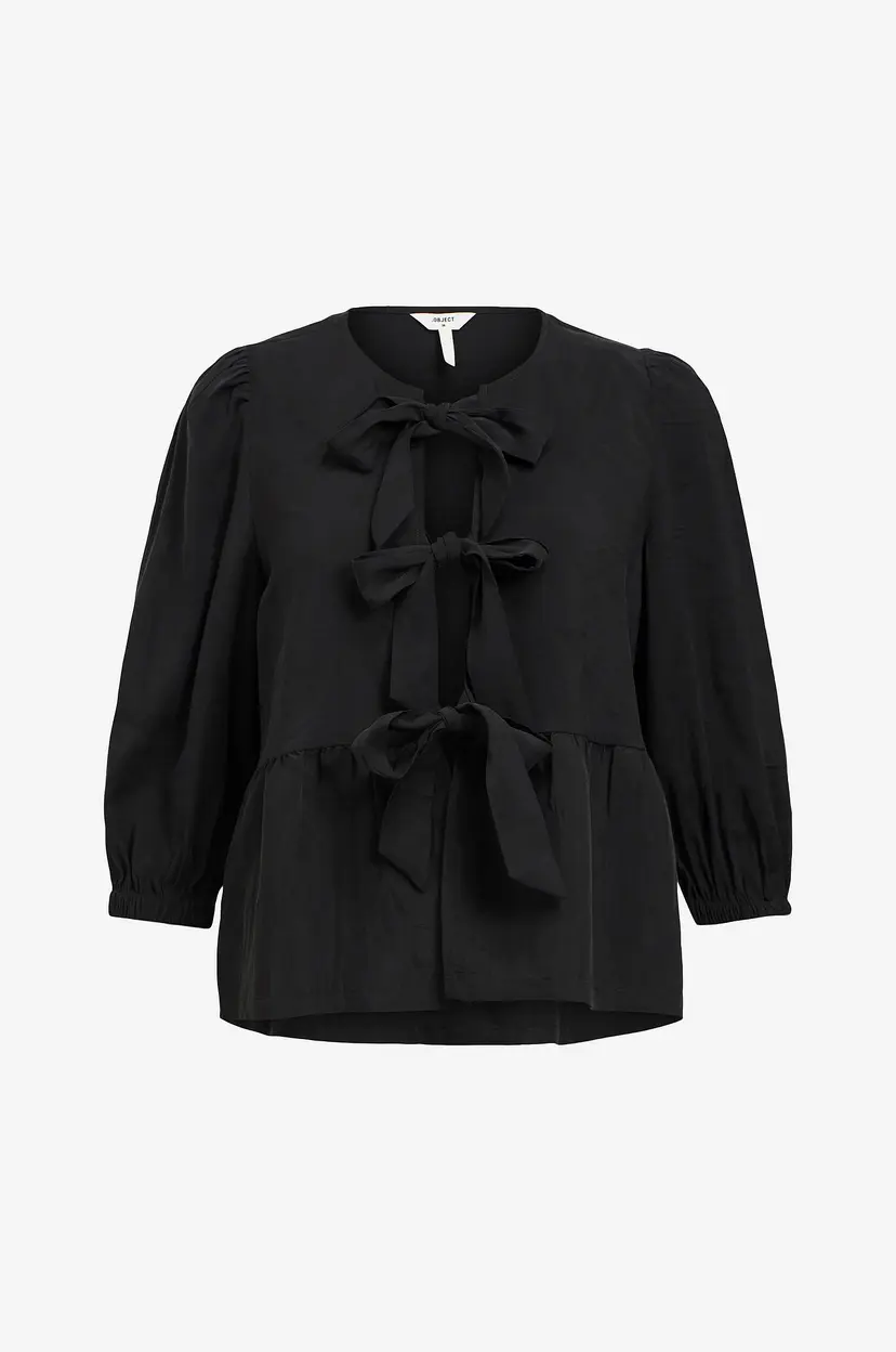 Object Collectors Item Bluse obJanni 3/4 LO Top 136 - Svart